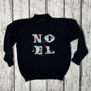 Vintage 80s Women's Noel Xmas Christmas Ugly Sweater Party Shirt Pullover